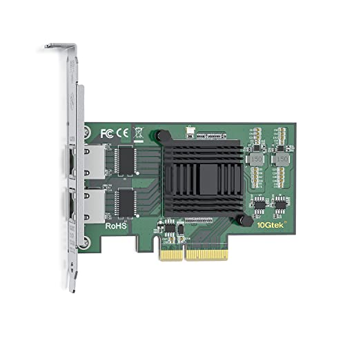 10Gtek for Intel I350AM2 Controller 1.25G Gigabit Ethernet Converged Network Adapter (NIC), Dual Copper RJ45 Ports, PCIE 2.0 X4, Same as Intel I350-T2 - Image 3