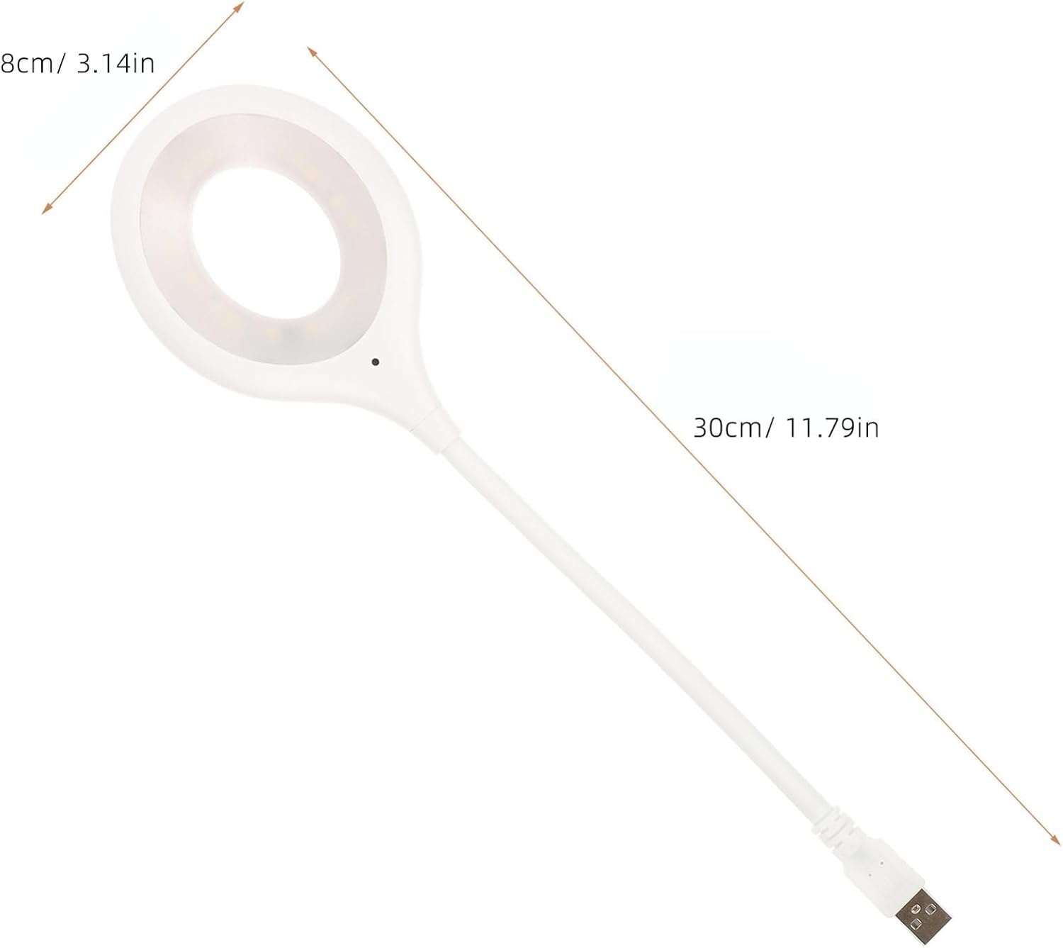VILLCASE Voice Activated Reading Light Dimmable USB Gooseneck Lamp with Flexible Neck Soft Led Bedside Lamp for Bed Nightstand Desk Dorm 11.02 X 3.14 X 0.78 in