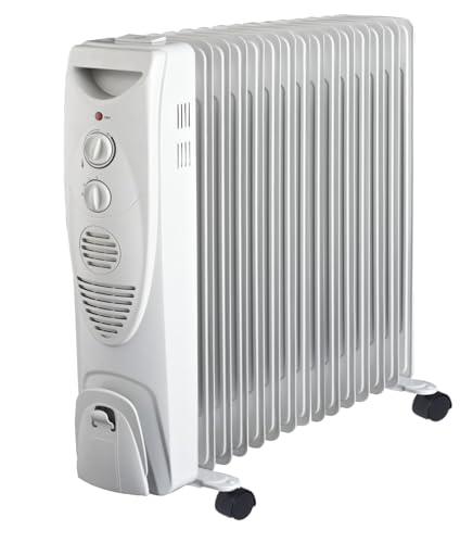 Ölradiator 2000W / 2500W | Mobiler Heizkörper mit Thermostat...