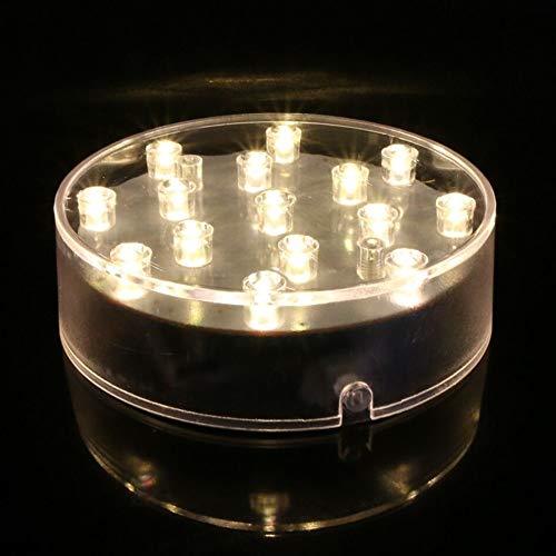 Buy LED Vase Base Plate Light, 4'' Round Acrylic Vase Stand Light with