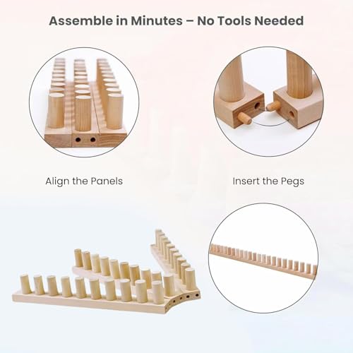 Herramienta de bobinado de hilo de madera ajustable con marco multiusos para expertos 6