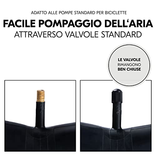 Hauck Camere D'aria Di Ricambio Per Passeggini - 2X Da 16" E 1X Da 12" - Compatibile Con Passeggino A 3 Ruote Runner, Runner 2 E Runner 3-2 Tiragomme Inclusi - 6