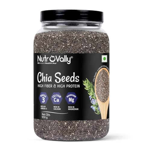 Nutrovally Chia Seeds 950g |Seeds for eating| Chai seeds for weig...