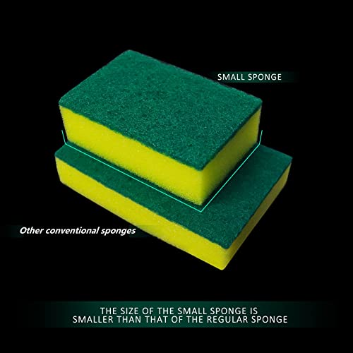 Image of Individually Wrapped Sponges,600 Pack Sponges Individually Wrapped for Kitchen Scrub Dish Dishes Dishwashing Cleaning Non Scratch Scrubber Bulk Case - Small Mini