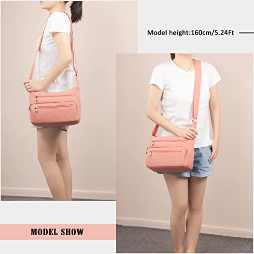 Image of VOLGANIK ROCK RFID Purses for Women Fabric Nylon Multi Pocket Crossbody Bag Ladies Travel Handbag