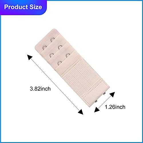 Yqhtwtku 8Pcs Women's Bra Extenders 2 Hooks Elastic Extension Buckle Bra Elastic Band Extension Strap 3 Rows 2 Hooks Adjustable Bra Strap #TOP4
