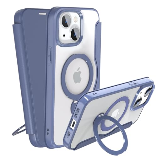 IIKAYO iPhone 15 Plus p P[X 蒠^ J[h[ wʃNA MagSafeΉ Ot 360°]X^hy ^ ϏՌ Sʕی cΉ U[f }OZ[tΉ  
