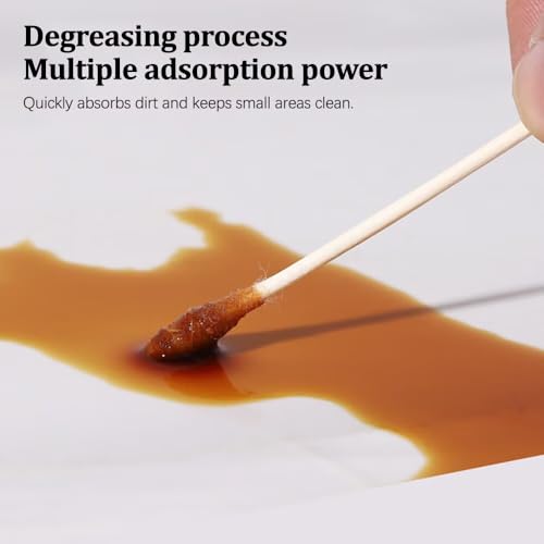 WOLMIK Wattestäbchen 200stk Bambus mit Holzgriffen Nachhaltige für Make-up Clean Care Ohrreinigung Wundpflege Kosmetik Werkzeug Doppelkopf Biologisch abbaubar Umweltfreundlich