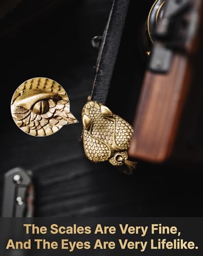 COPPERTIST.WU Rattlesnake Clip Pendant Necklace Snake Viking Amulet Pressable Fidget Jewelry Gift for Men Women Birthday4