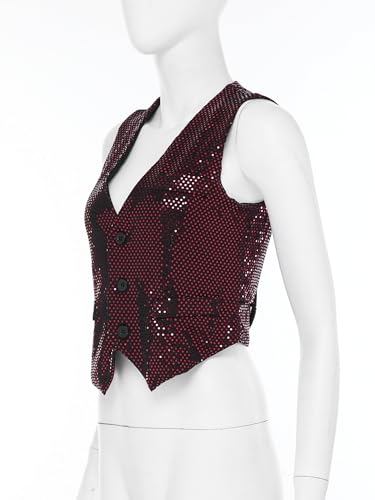 Gilet paillette compétition FEESHOW résistant pour briller sans gêne