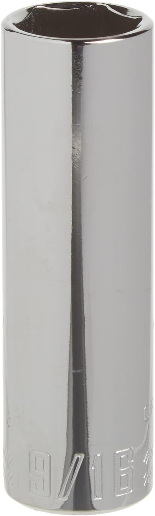 Deep Socket, SAE, 3/8-Inch Drive, 9/16-Inch, 6-Point (CMMT43334)