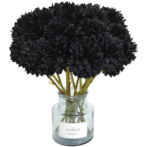 Tinsow 12 Pcs Faux Ball Chrysanthemum Bouquet...
