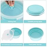 Kedisec Collapsible Camping Bowl, Silicone Folding Salad Bowl with Lid Lunch Box Expandable Food Storage Container for Travel Camping Hiking (1200ml) - Image 6