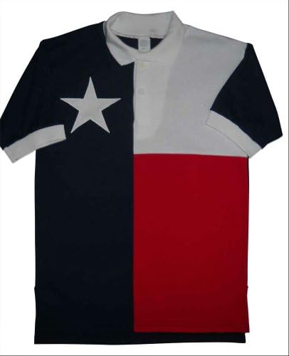 Stately Texas Flag Adult Golf Shirt XLarge