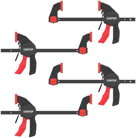 XUNTOP 4 * 6 Inch Bar Clamps for Woodworking Trigger Clamps with 600N ...