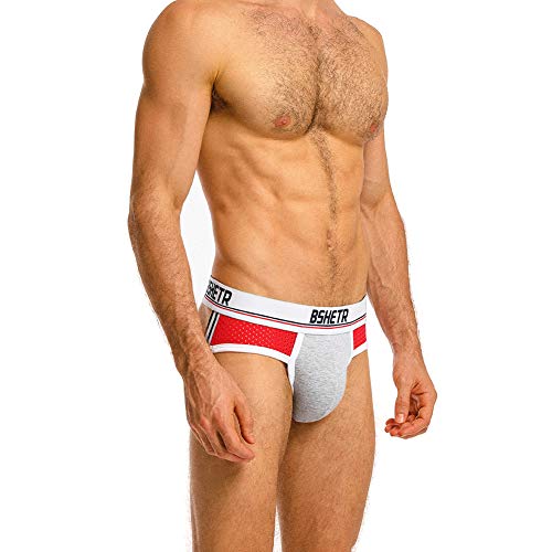Bshetr Men's Jockstraps Athletic Supporters 5-Pack Ultra Soft Daily Sports Underwear (Multi-B, Medium 28"-30",71Cm-76Cm) #TOP5