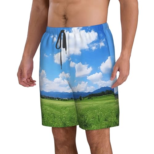 Natural Print Mens Casual Shorts Drawstring Summer Beach Stretch Shorts Novelty Swimtrunks2