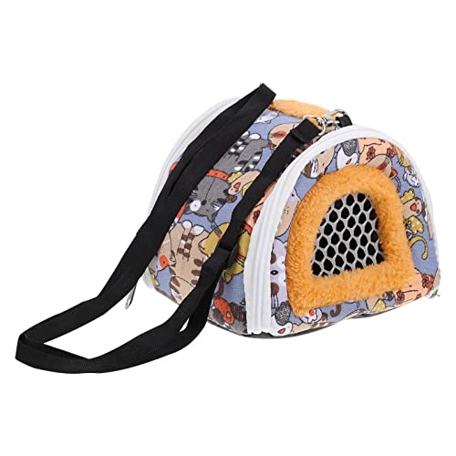 Mikikit 1Pc Outdoor Pet Carrier Bag for Animals Portable Hamster Travel Bag Convenient Animal Backpack for Guinea Pig Hedgehog Chinchilla Squirrel for Walks and Travel