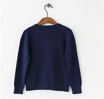SMILING PINKER Little Girls Crewneck Cardigan Button Solid Uniform Sweaters 8 41zcG8lTDLL. AC
