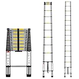 Multibao 14.5FT 4.4M Telescopic Ladder Aluminium Telescoping Ladders Collapsible Extendable Portable Multi Purpose DIY Tools Max Load 150kg (330lb) 15 Rungs