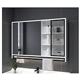 Miroir haute définition : le miroir mural est fabriqué à partir d'un matériau haute transparence, offrant des images nettes et réalistes qui reflètent avec précision les couleurs du visage sans distorsion ou flou. Améliorez le style de votre salle de bain avec ce miroir de salle de bain essentiel, conçu à la fois pour la fonctionnalité et l'esthétique.