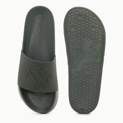 Red Tape Men's Green Pool Slider Flip-Flop OLIVE - Image 6