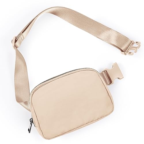 Image of ODODOS Unisex Mini Belt Bag with Adjustable Strap Small Fanny Pack for Workout Running Traveling Hiking, Irish Cream