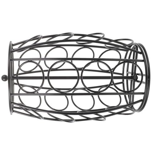 Hoement Soporte para Cápsulas de Café de Metal, Organizador de Almacenamiento para Barra de Café, Estante Compacto y Práctico para Escritorio en Cocina, Color Negro