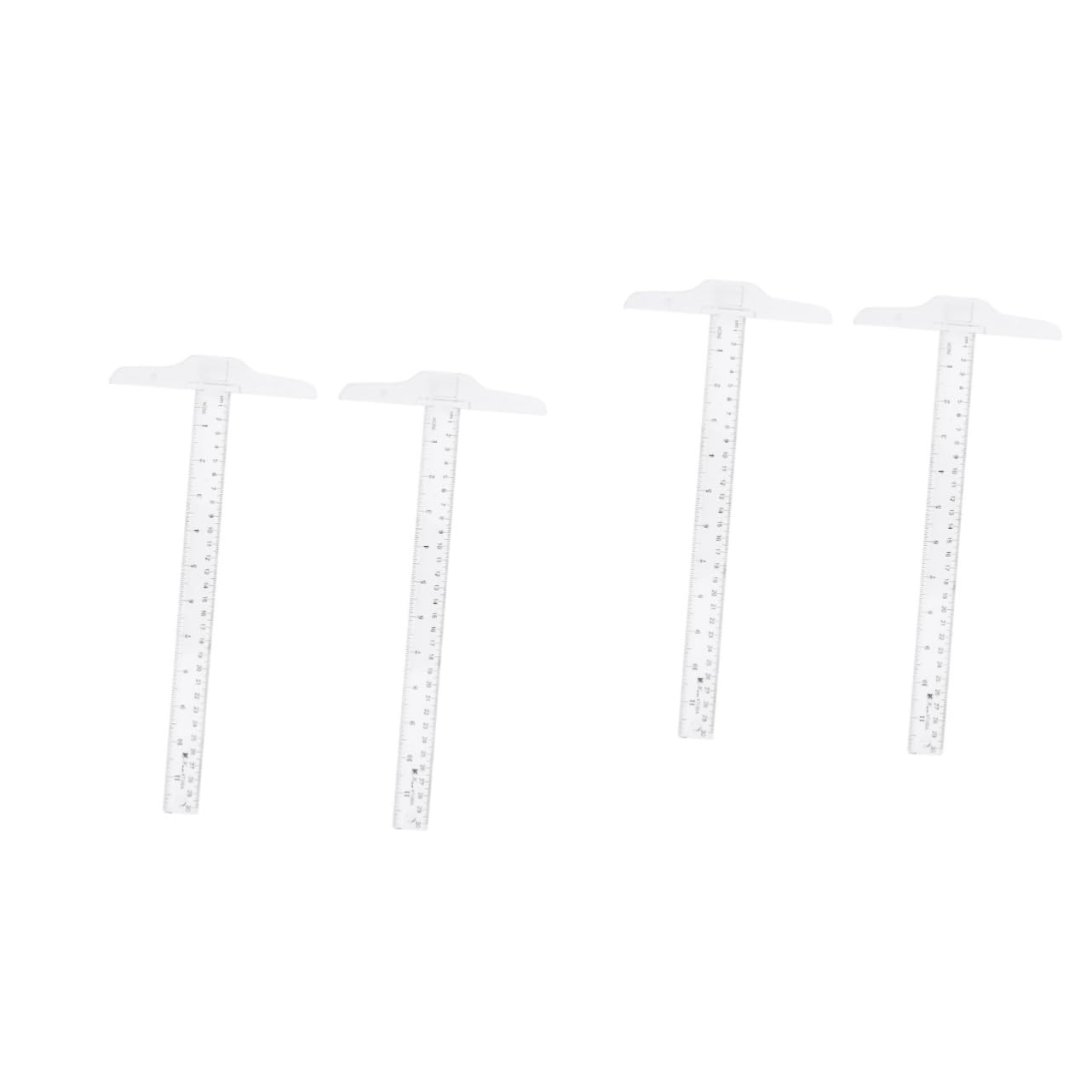 Double Ruler Traith T Ruler 2 Pcs T Shape Rulers Double Scale Ruler Plastic Measuring T Square