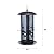 Nature's Rhythm Metal Hopper Bird Feeder Two Chambers?Heavy Duty Mesh Metal Dual Seed Compartments Outdoor Hanging Wild Bird Feeder with 10 Feeding Ports,10lbs Seed Capacity