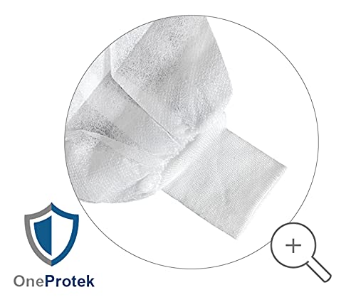 Einweg-Bucherkittel, 25 g, mit Reißverschluss, Weiß, Größe XL (XXL, 1 Stück)