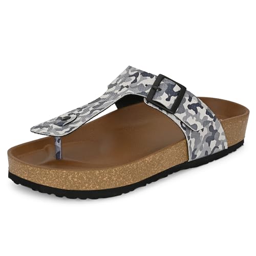 Image of Centrino Men's Berkin-Style Slip-On Sandals | Open Toe Design | Soft PU Footbed | Lightweight & Comfortable | Arch Support | On-Grip Sole | Casual Outdoor Wear (9214)