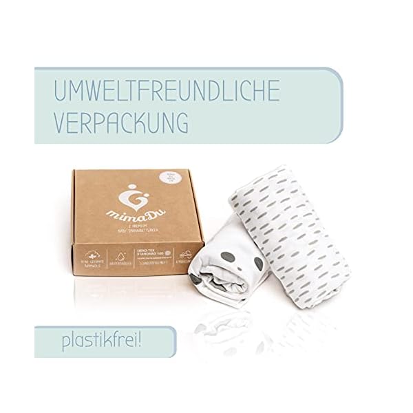 mimaDu® Premium Spannbettlaken Kinderwagen, Baby Spannbetttuch, Stubenwagen Bezug, Kinderwagen Matratzenbezug, Bettlaken… – Bild 6