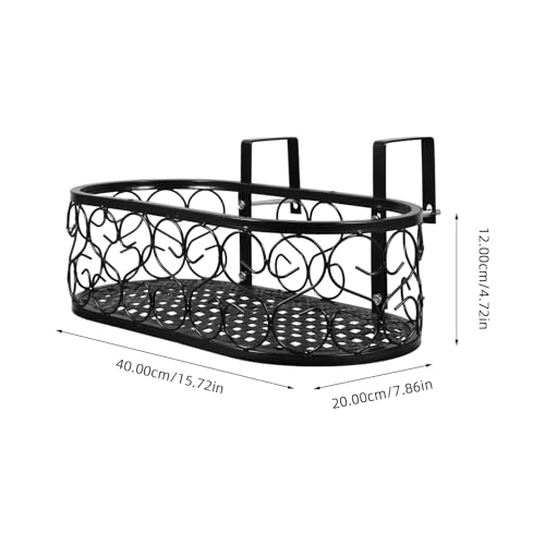 Support jardinière balcon fer forgé étagère suspendue robuste