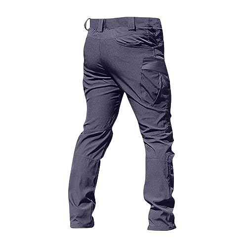 OIOLOYJM Military Cargo Pants for Men Hiking Relaxed Fit Work Waterproof Stretch Tactical Lightweight Outdoor Travel Pant