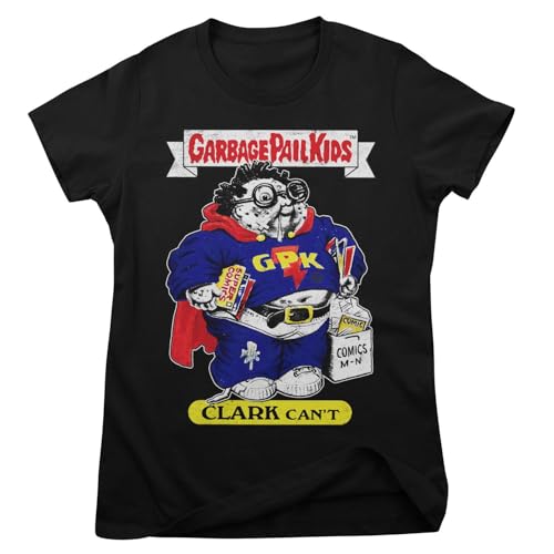 T-shirt Garbage Pail Kids Femme Noir XL Graphique Rétro