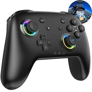 GMBACK PC Controller – Enhanced Hall Effect Joysticks Wireless Bluetooth Game Controller – Work for Windows PC, Android, iPhone, Switch, TV & Steam Deck with APP/Macro/Motors/6 Axis Gyro/Turbo/RGB