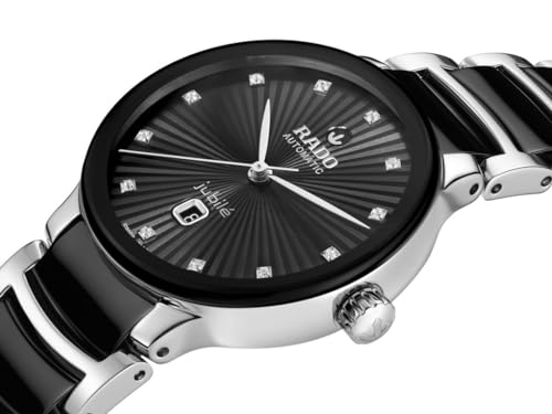 Rado Centrix Automatic Diamonds with Black Dial and Date Display with Swiss Automatic Movement2