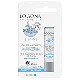 Bálsamo labial Logona, hidratante, ácido hialurónico, 4,5 g.