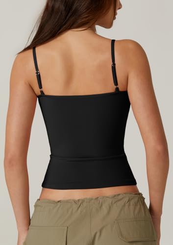 QINSEN Womens Spaghetti Strap Sweetheart Neck Sleeveless Top Slim Fit Going Out Camisole Basic Top2