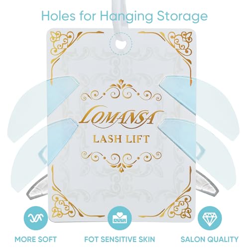 Lomansa Wimpernlifting Pads, Lash Lifting Pads, Nur für Perming Nr. 1, Ultradünn und Klebrig, Mehrfach Verwendbar als Augenklappen oder Wimpernliftband für den Salon (Blau)