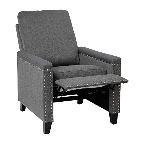 Sillón reclinable tela gris con espuma 1 cuerpo miniatura 6