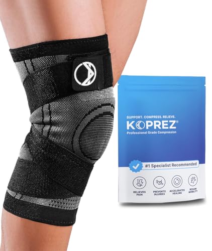 Koprez Knee Compression Sleeve - Knee Braces for Knee Pain Women, Knee Sleeve, Knee Compression Sleeve Women, Knee Support Men, Rodilleras, Compression Knee Sleeves Men