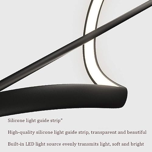 Luminaire suspendu à LED à intensité variable noir pour table de salle à manger - 3