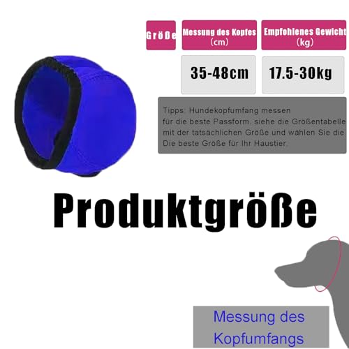 fufupaw Ohrenschutz Hund, Gehörschutz Hund, Lärmschutz, Umweltgeräusch reduzieren, Ohrbügel Hund, Reduzierung Flugzeug Feuerwerk, Reisen, Donner Auswirkungen auf Hunde (M, dunkelblau)