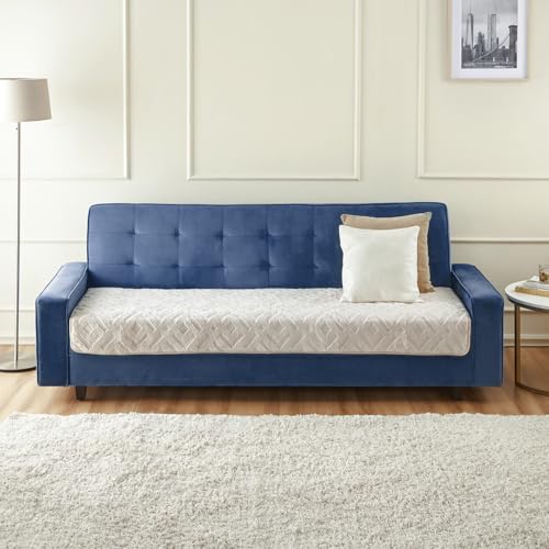 Image of Amazon Basics - Rabbit Fur Make Your Own Sofa Cover |70 x 180 cm| Microfiber Sofa Slipcover | 350 GSM (Beige, 3 Seater)