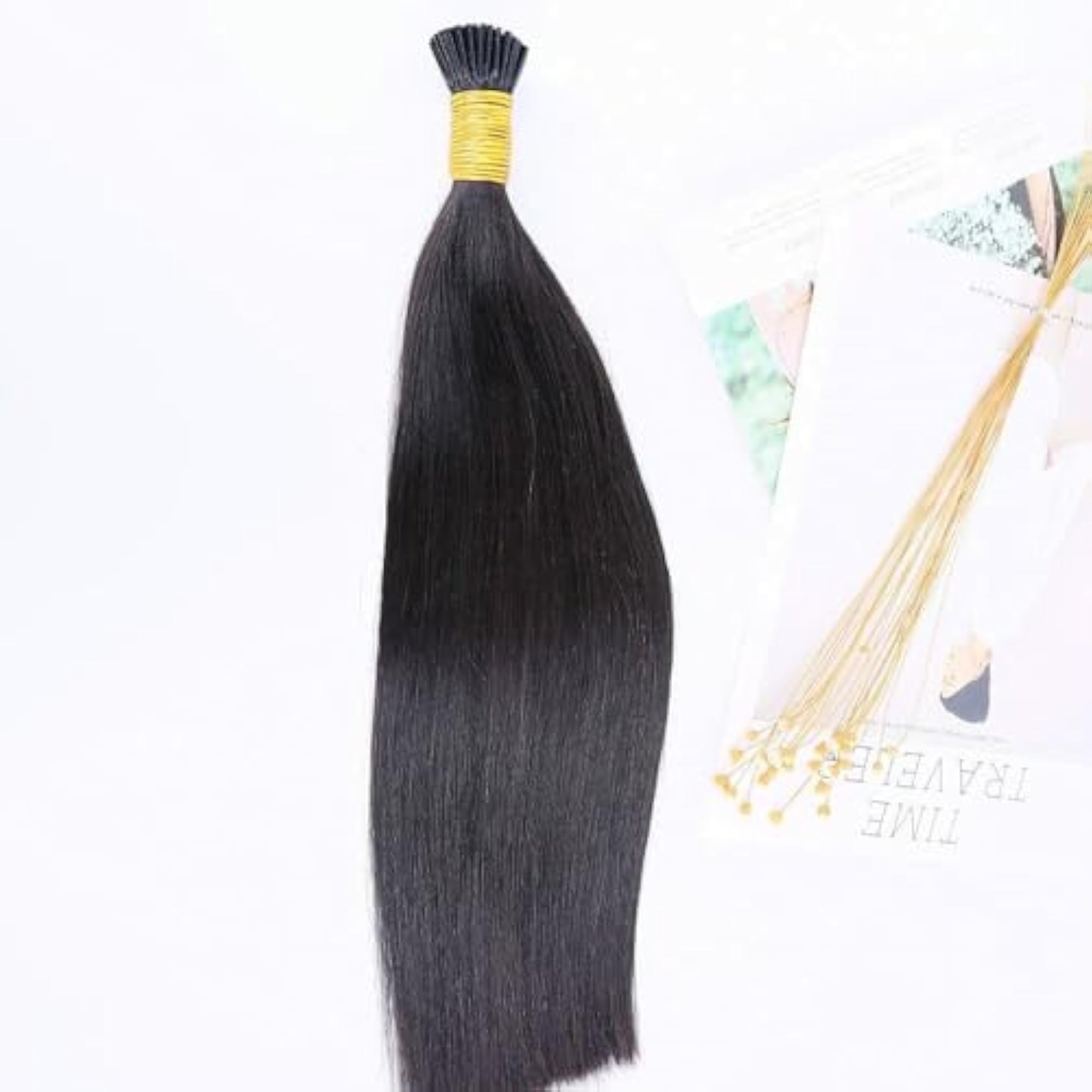 I-Tip Human Hair Extensions Natural Color Cold Fusion 18 inch