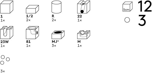 Miniatura 4 de Cuboro Cuboro Jump - Juego extra para carreras de canicas aventureras, elementos de construcción de pista de madera, 3 elementos de pista de