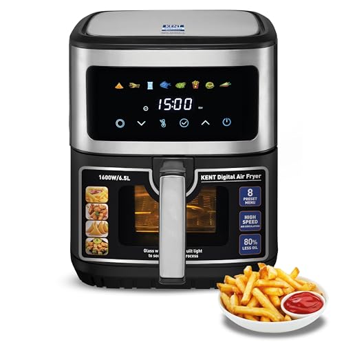 KENT Digital Air Fryer 6.5L,1600W,Bake,Grill & Roast,Up To 80% Le...