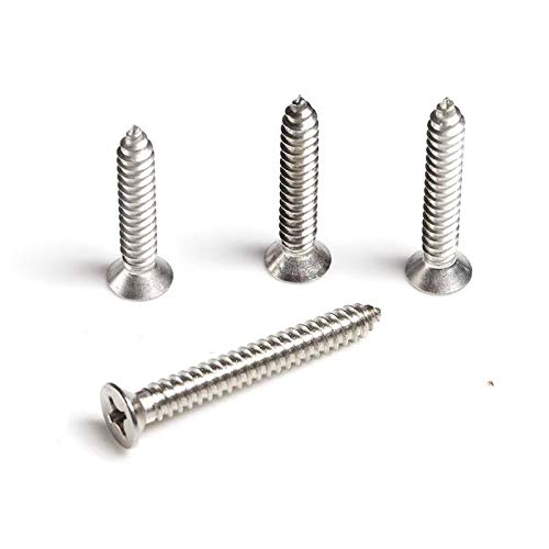 100 Tornillos Autorroscantes M2x20 mm Cabeza Plana Acero Inoxidable miniatura 7